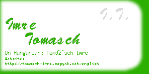 imre tomasch business card
